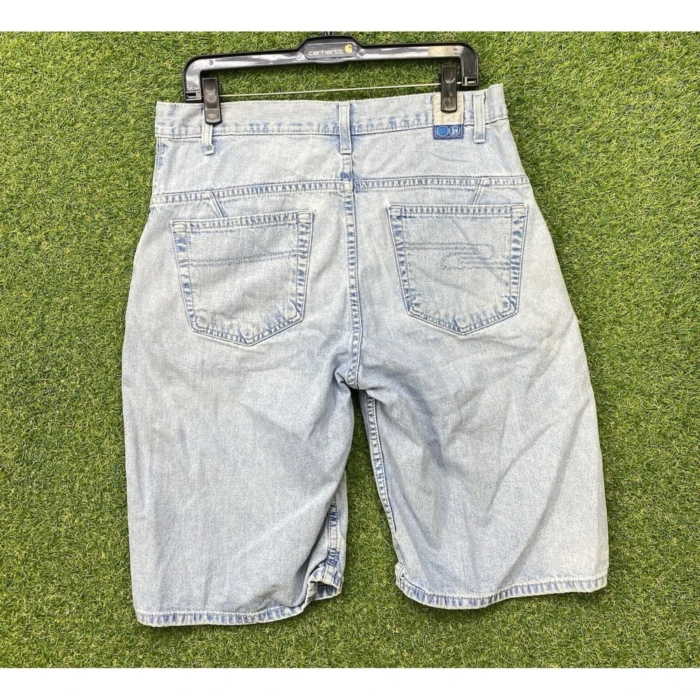 Vintage Levis Jean Shorts Mens 42 L2 Silver Tab Baggy Fit Skater JNCO Light Wash